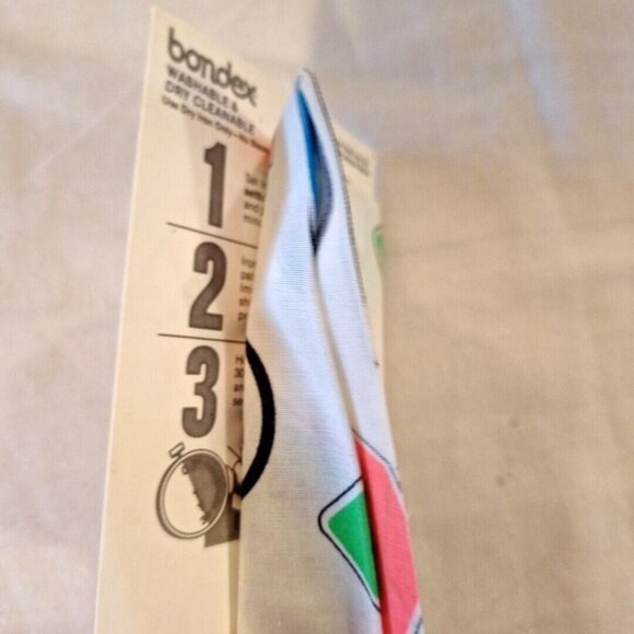 90s Neon Say No To Drugs Iron-On Fun Fabric 10x12 Wrights Bondex Vintage - Picture 5 of 7